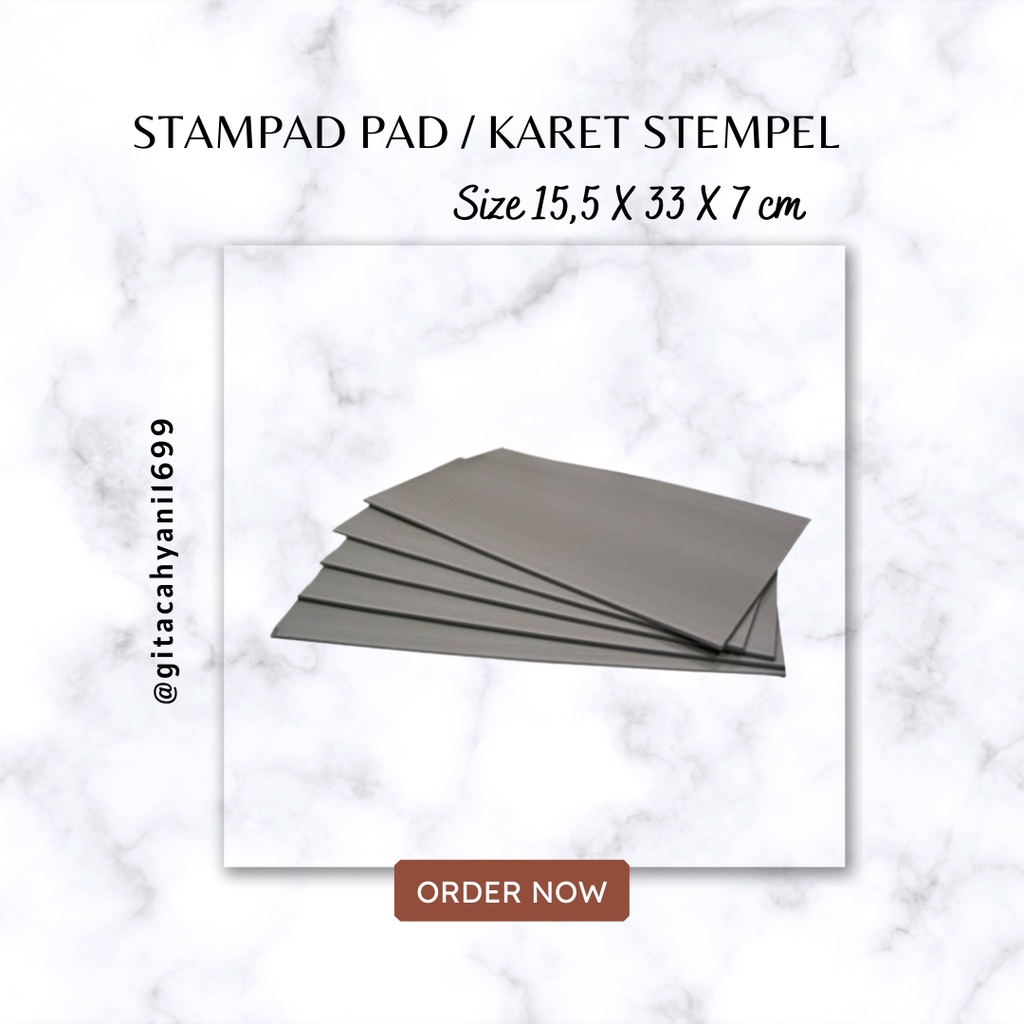 

KARET STEMPEL FLASH STAMPAD PAD UKURAN 155 X 330 X 7 (HARGA PER PCS)