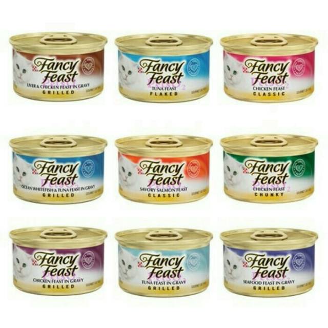 FANCY FEAST kaleng 85gr ALL VARIANT pakan kucing basah wetfood