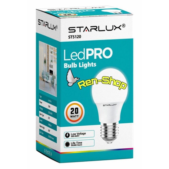 Bohlam Lampu LED PRO Buld lights Starlux 20 Watt Cahaya Putih