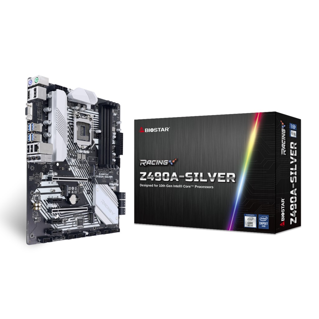 BIOSTAR Motherboard RACING Z490A-SILVER Intel Z490 LGA1200 DDR4 ATX