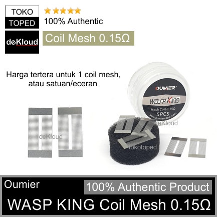 Authentic COIL MESH 0.15 ohm by WASP KING | 0,15