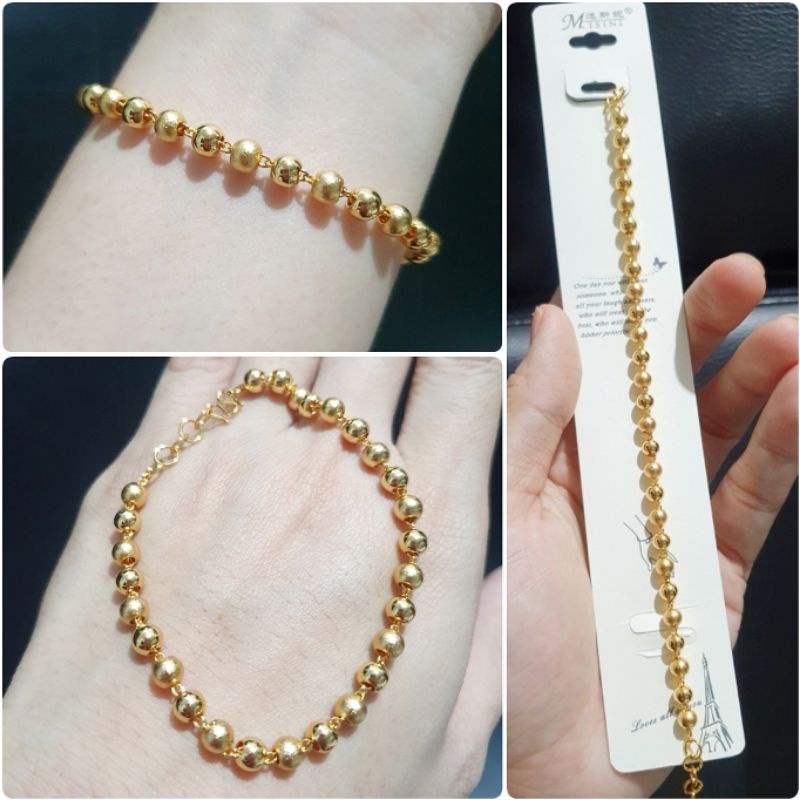 Gelang Titanium asli gold Premium Anti Karat Anti Alergi Stainless Steel 001