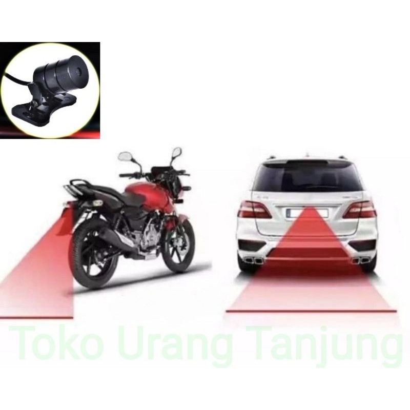 Lampu Peringatan Laser Lampu Kabut Mobil - Motor Anti Tabrakan