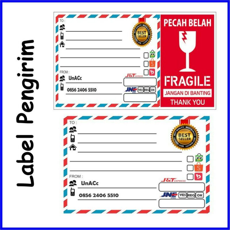 

LABEL PENGIRIMAN MURAH ISI 50 LEMBAR / LABEL PENGIRIMAN OLSHOP COSTEM