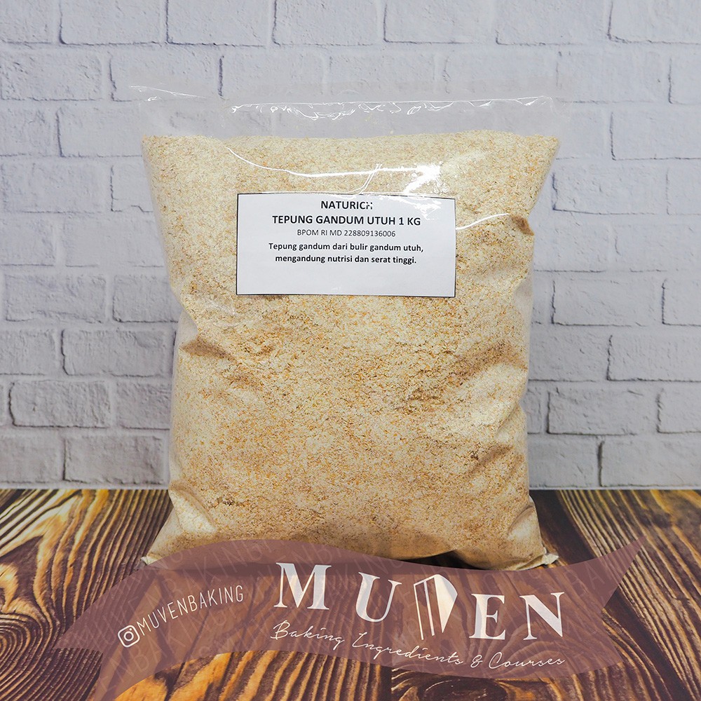  TEPUNG GANDUM UTUH  1 Kg WHOLE WHEAT FLOUR NATURICH 