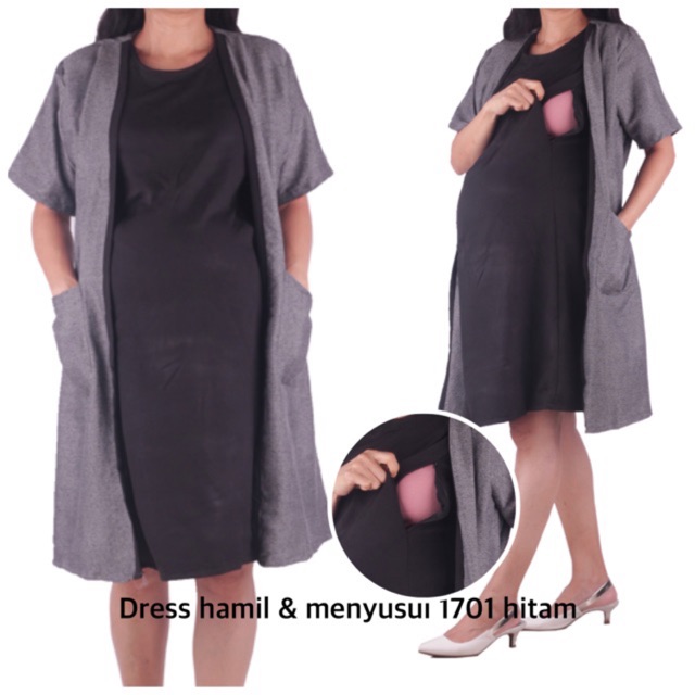 baju hamil dress hamil dan menyusui boleroh 1701