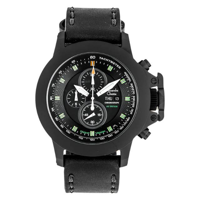 JAM TANGAN PRIA ALEXANDRE CHRISTIE 9207NM NIGHT VISION THRITIUM ORIGINAL