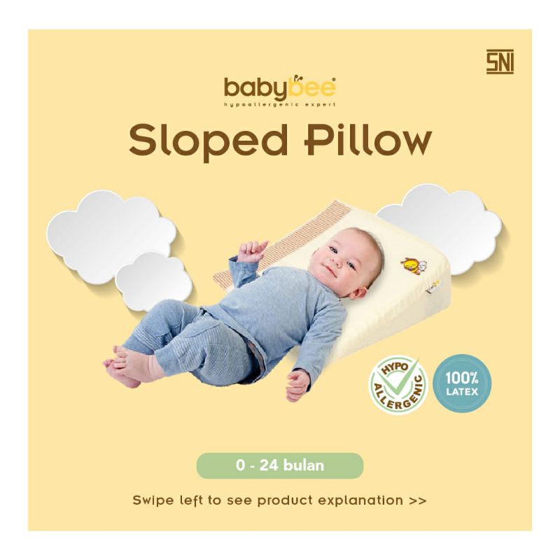 BABYBEE Sloped Pillow Bantal Anti Colic Anti Tersedak  Slope Pillow