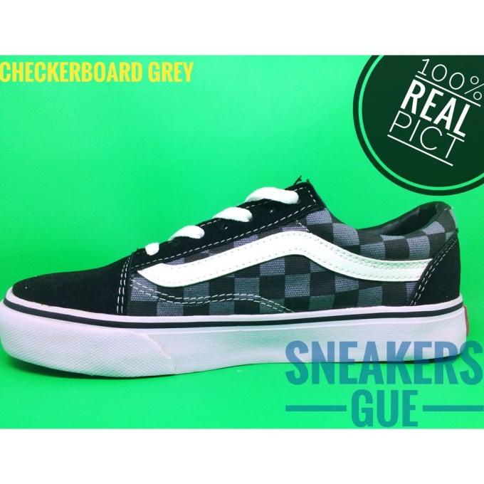 SUEDE SEPATU BISA COD CHECKERBOARD OLDSKOOL BNIB CATUR SOL SEKOLAH ORI XDBV6163D