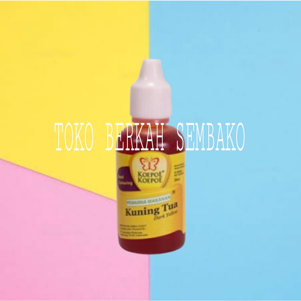 

Koepoe Koepoe Perwarna Makanan KUNING TUA 30ml / Kupu Kupu Food Coloring