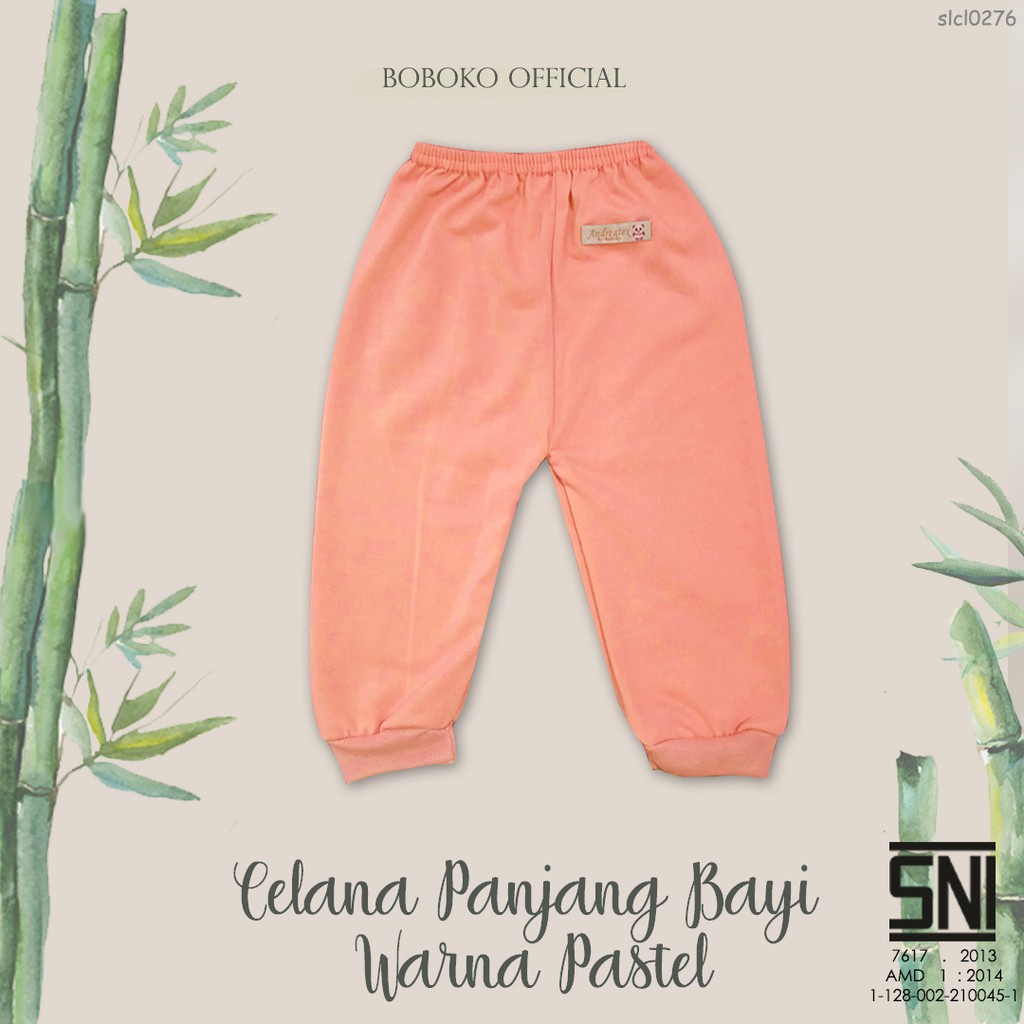 BOBOKO Celana Panjang Bayi Warna Pastel 0-5 bulan