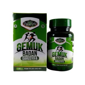 kapsul Gemuk Badan Darusyifa Gemuk Sehat plus Curcuma / Gemuk Badan ( Meningkatkan Nafsu Makan ) Isi 60 Kapsul