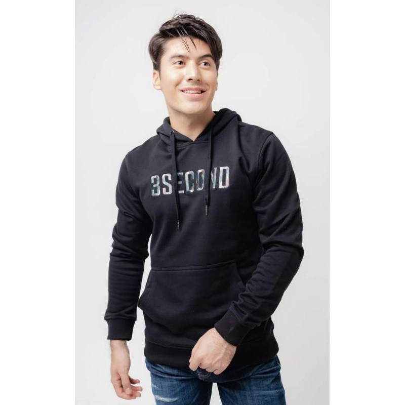 Hoodie 3second original new arrivals (hitam)