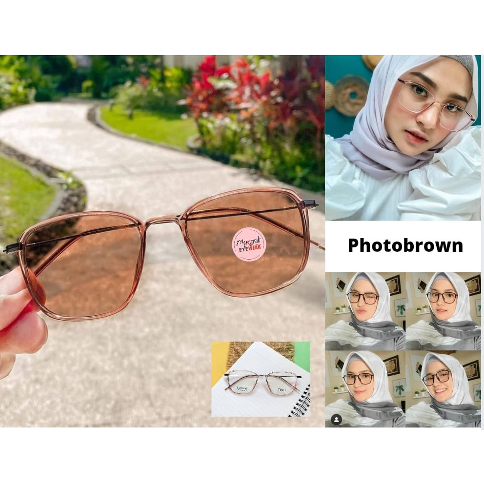 (BISA COD) frame kacamata photobrown best seller bisa pasang lensa normal/minus/silinder/plus