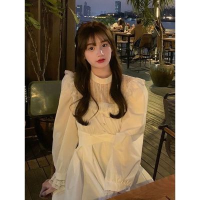 Bahasa Perancis gaun Korea fashion style panjang Gaun