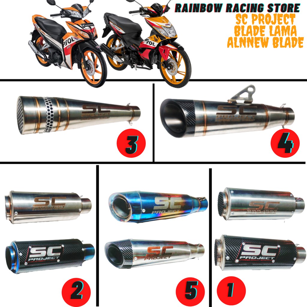 knalpot racing honda blade dan allnew blade sc project