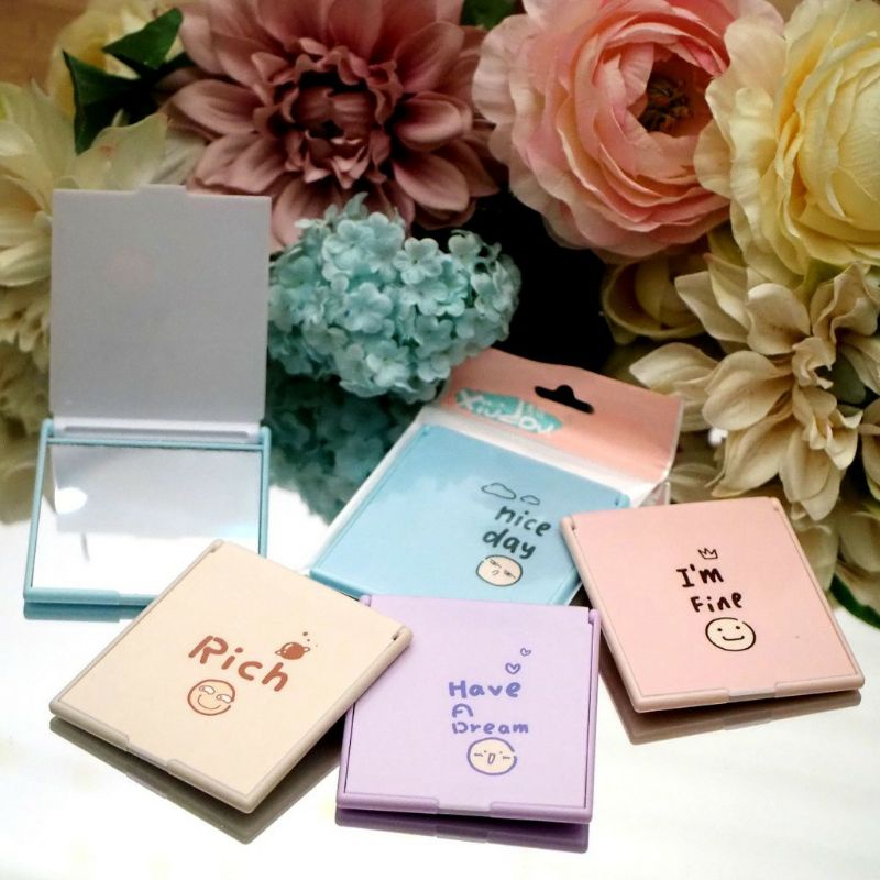 KACA LIPAT KECIL | CERMIN LIPAT KARAKTER MURAH | CERMIN KACA TRAVELING-2