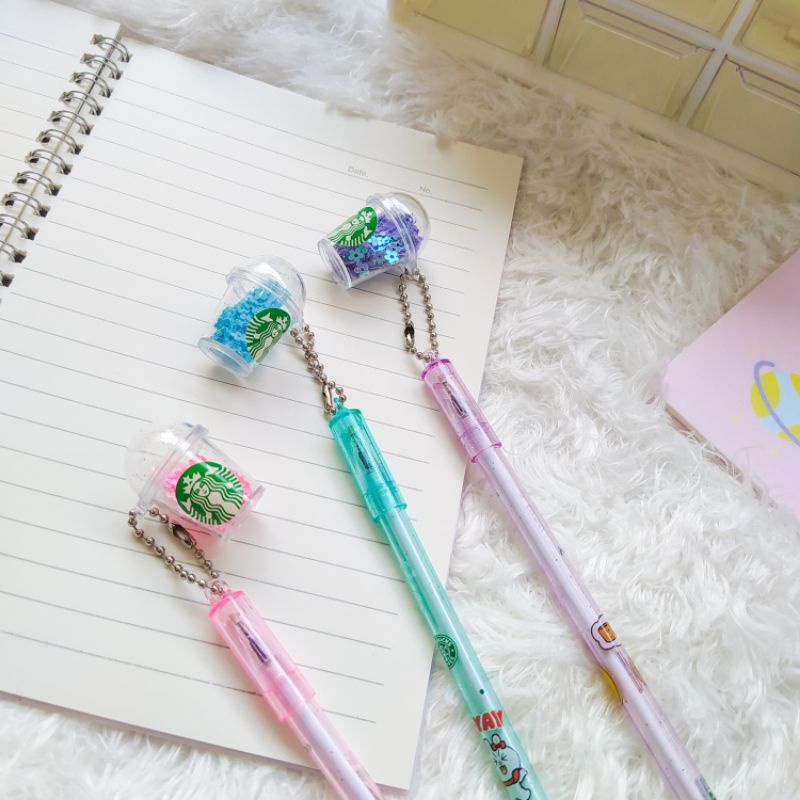 

Pulpen Gel Starbucks fancy aesthetic Pulpen gemas