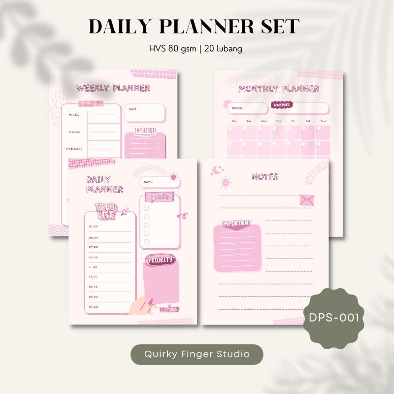 

Daily Planner, Weekly Planner, Monthlt Planner Set (DPS-001)