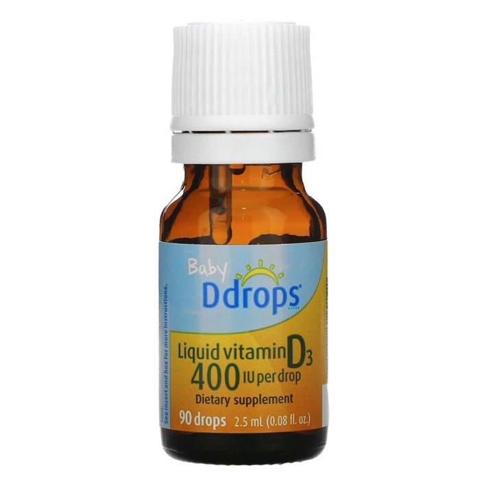 Ddrops Baby Vitamin D3 Drop 400IU 2.5ml Vit D3 400 Tetes Bayi ORI USA