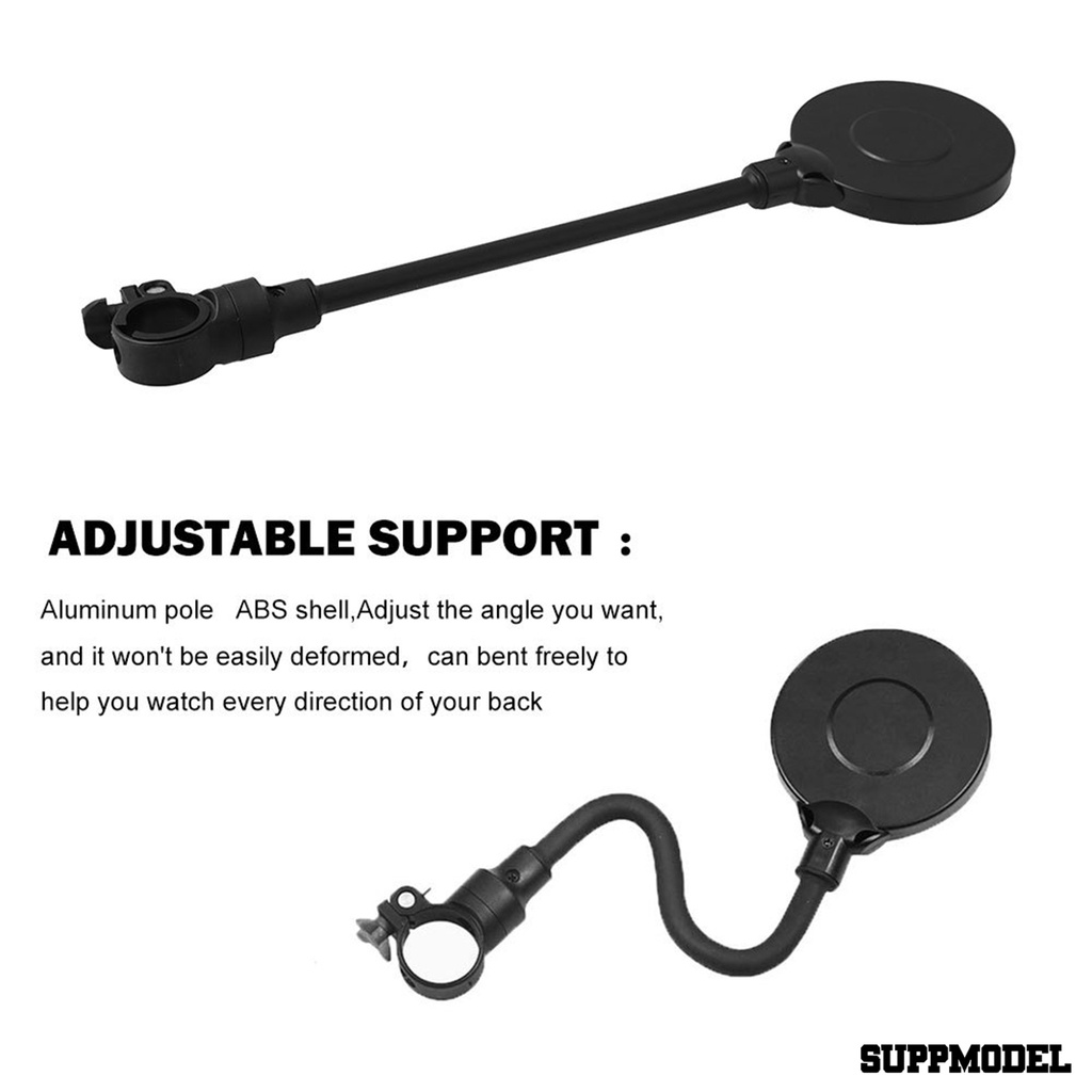 Spm 2pcs Kaca Spion Multifungsi Adjustable Untuk Stang Sepeda Gunung