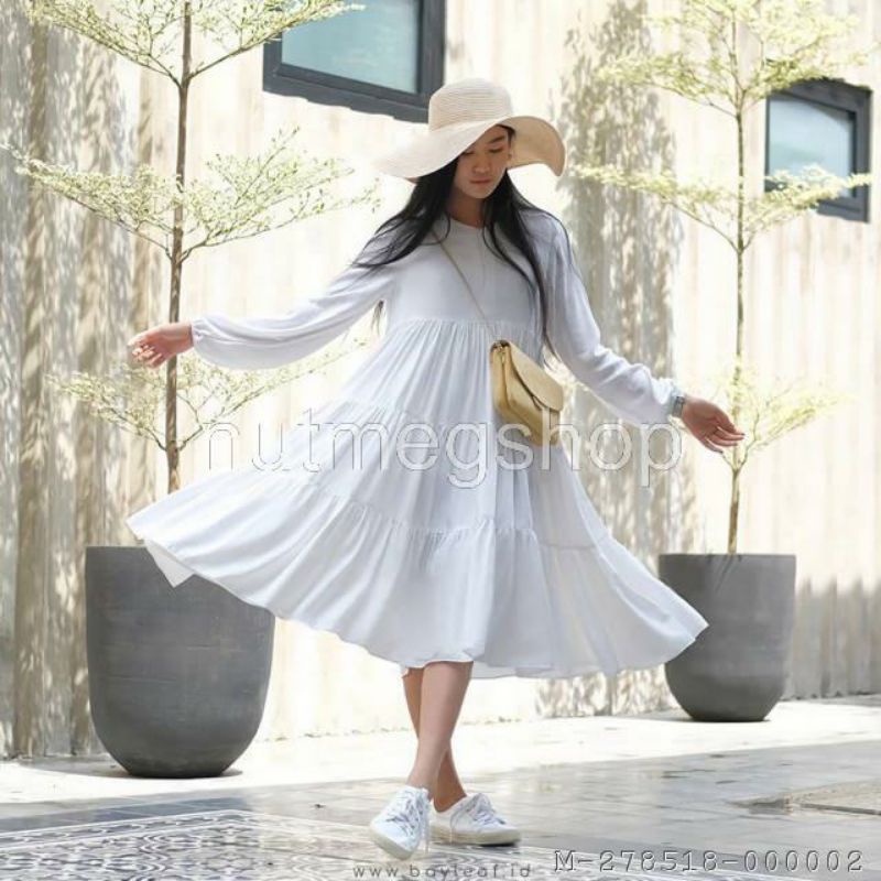 ATASAN PANJANG WANITA TUNIK REMPEL RESLETING RAYON VULM-081Variasi：MUSTARD, HITAM, PUTIH, MOCCA, NAV