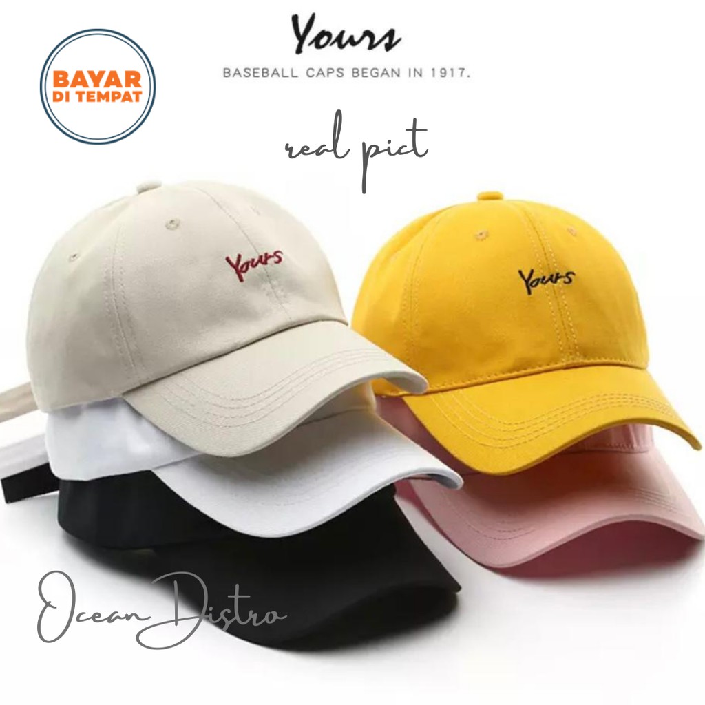 BANTING HARGA  TOPI BASEBALL PRIA HAT TERBARU YOURS BASEBALL LOGO YOURS TERLARIS 2021BISA COD