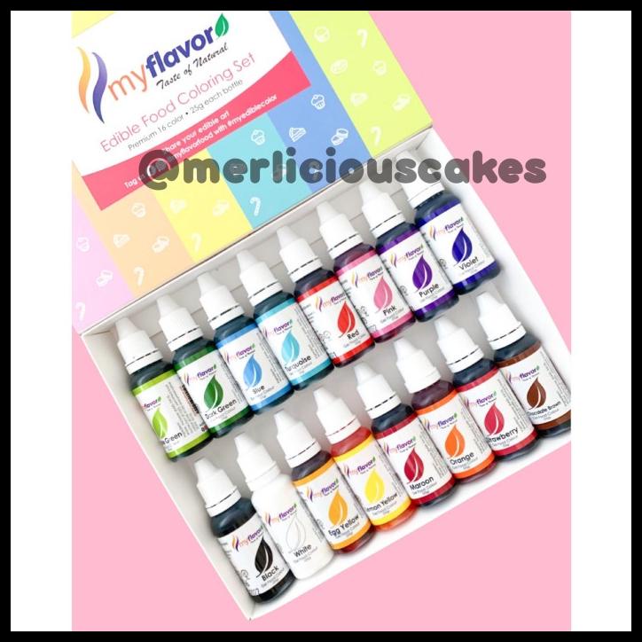 

TERBARUU!! My Flavor 16 Pcs Gel Food Color Set Food Colour Pewarna Makanan TERLARIS