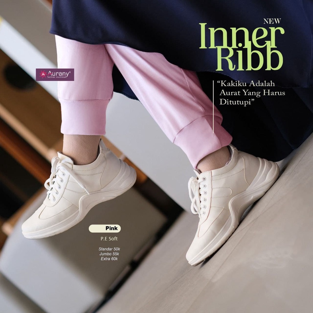 Celana Inner AURANY Model RIB Dalaman Legging Wanita iner Muslimah