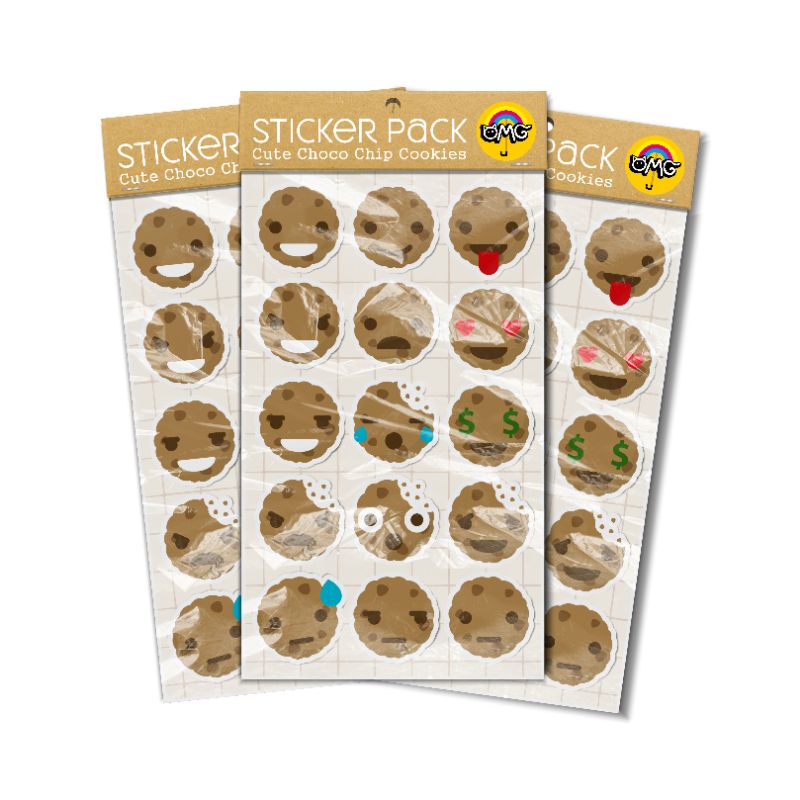 

Stiker Cute Choco Chip Cookies isi 15pcs Stiker Aksesoris Hp Laptop Aesthetic Waterproof