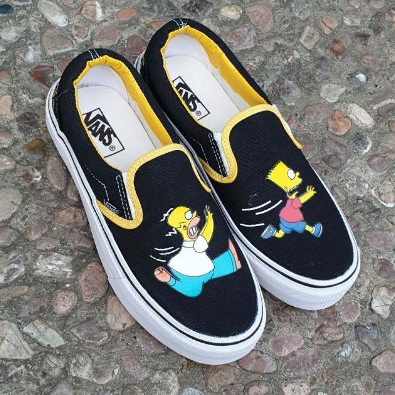 Sepatu anak slip on/ vans the simpson