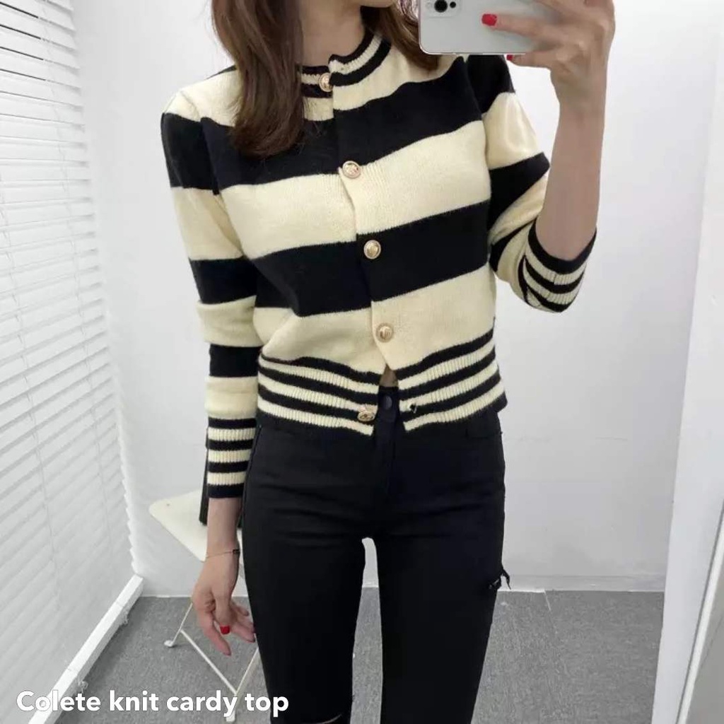 Colete knit cardy top - Thejanclothes