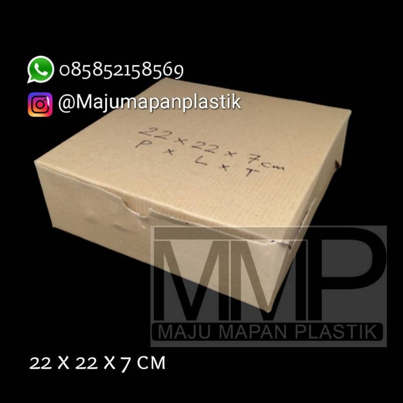 

[10PCS] Dos Kotak Coklat Kraft 22x22x7 cm / Dos Makanan Coklat Kraft isi 10PCS / Katering Chatering