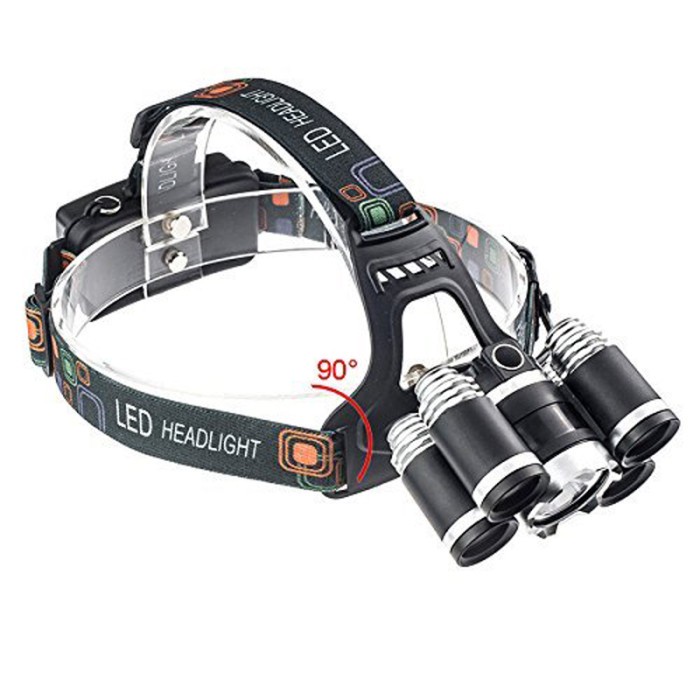 Headlamp Senter Kepala LED Cree XM L 1T6 + 4XPE 16000 Lumens