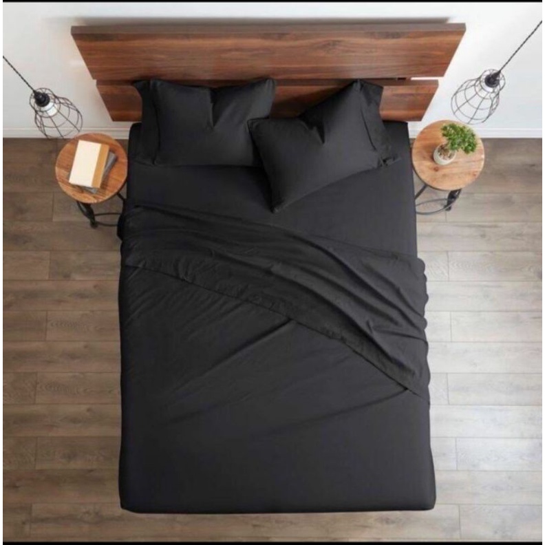 SPREI POLOS EMBOS PREMIUM WARNA HITAM / SPREI HOME MADE / SPREI POLOS / SPREI TEMPAT TIDUR / SPREI P