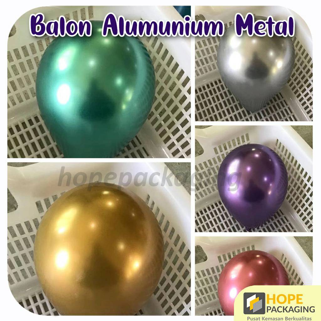 [Harga / 20 pcs] Balon Latex Metalik Chrome / Metalic Ballon Chrome / balon foil /  balon glossy / balon ulang tahun warna warni