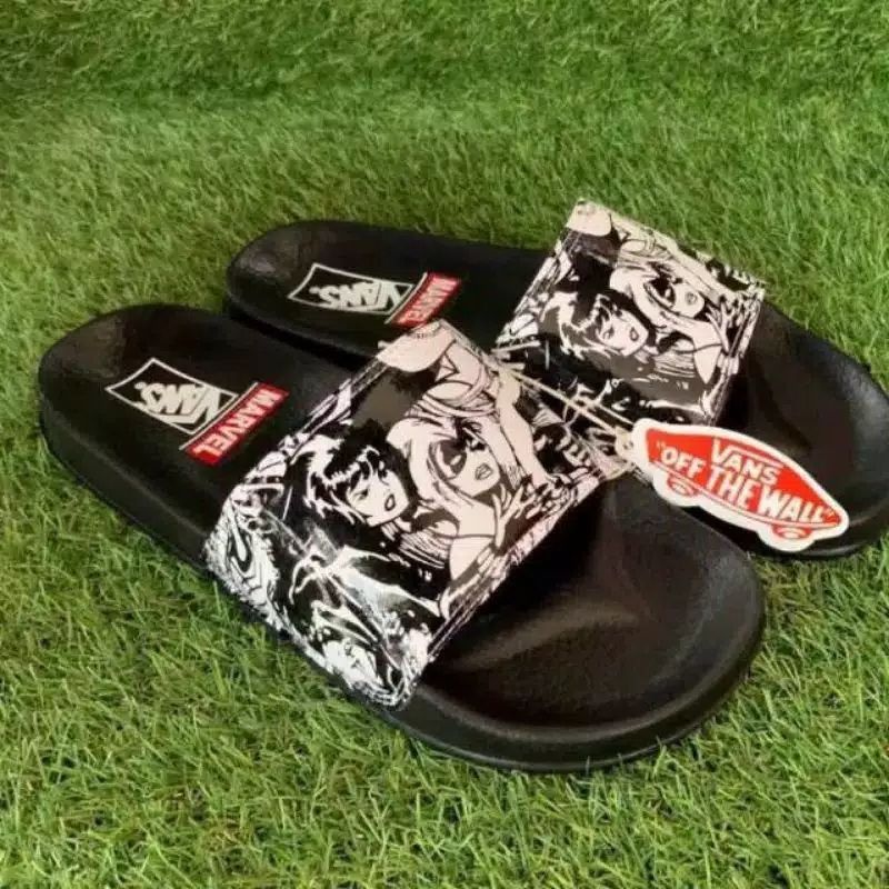 [BISA COD] Sandal Slip On Ree_bokkk / Sendal Slop Ree_bokkk Pria Wanita Termurah (Plus Paperbag)