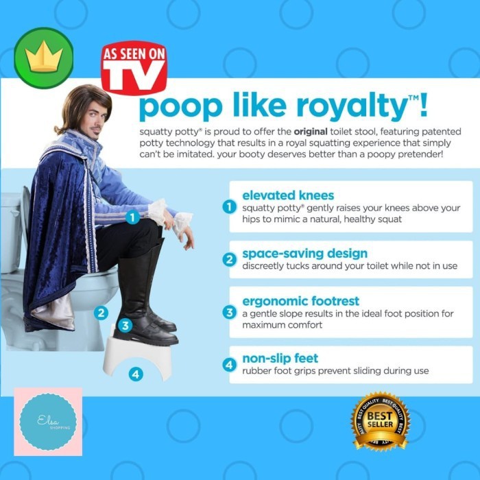 Kursi toilet bantu jongkok anti constipation Squatty Potty