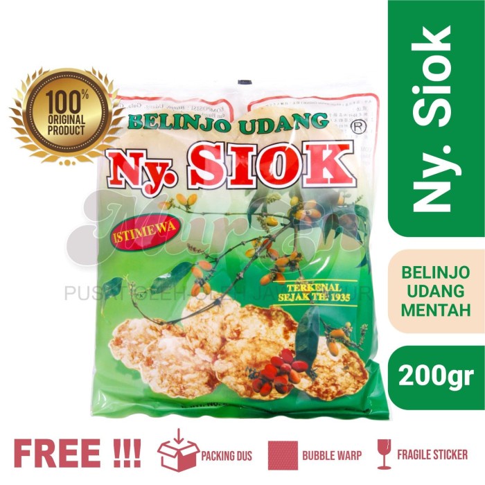 

✨COD✨ Belinjo Udang Ny Siok Manis 200 Gr Mur En