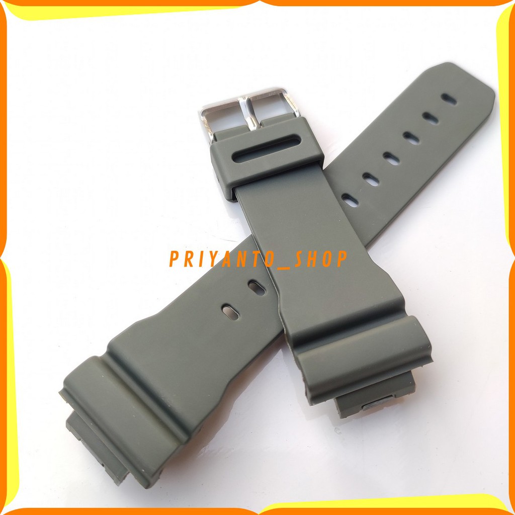 STRAP TALI JAM TANGAN CASIO G-SHOCK DW-9052 DW9052 DW 9052 HIJAU ARMY