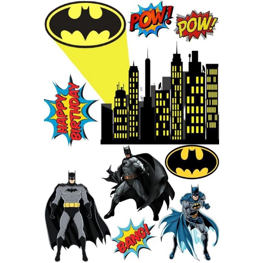Topper Karakter Batman / Hiasan Kue ulang tahun Batman