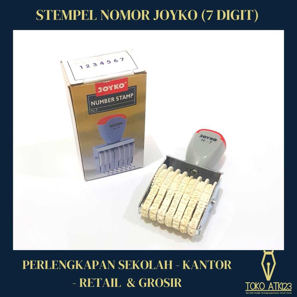 Stempel Nomor / Number Stamp Merk Joyko N-7