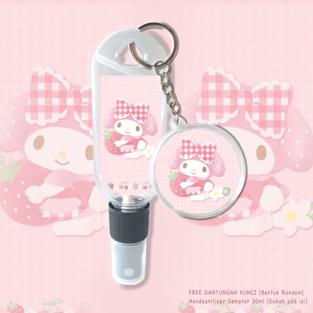 (FREE GANTUNGAN KUNCI) HAND SANITIZER HK KITTY CUTIE / BOTOL SPRAY / INCLUDE ISI 30ML