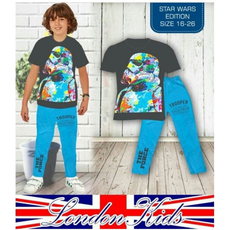London kids baju anak lengan panjang celana panjang