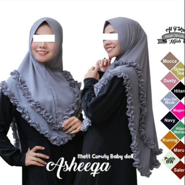 Kerudung Jilbab Khimar asheeqa qualitas Original