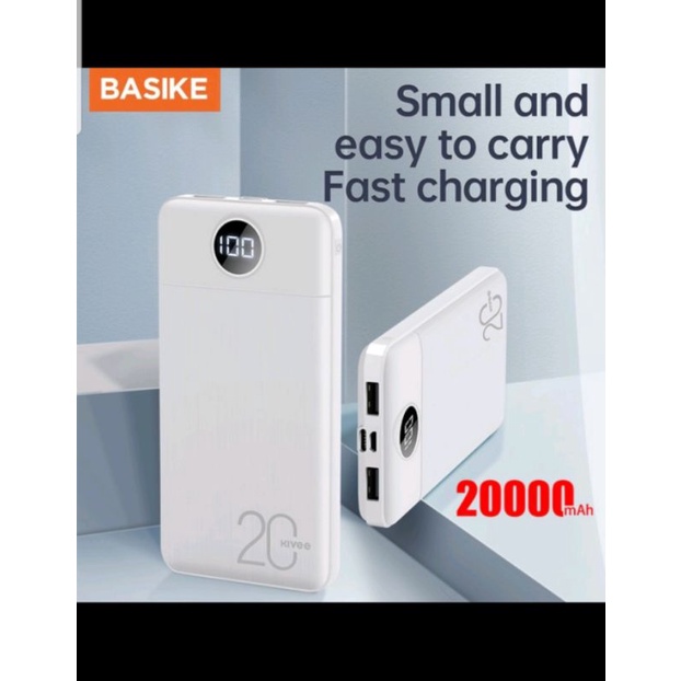POWER BANK BASIKE 20.000 mAh REAL CAPACITY FAST CHARGING