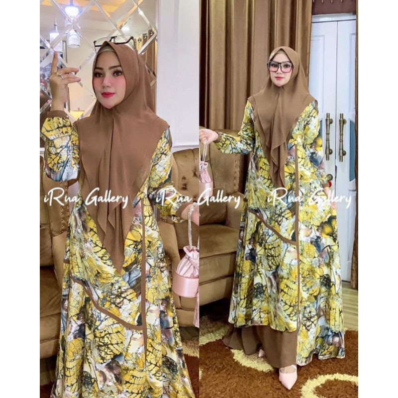 GAMIS YASMIN SYARI ORI IRNA GALLERY HANASANGKA ORIGINAL TERBARU TERLARIS TERMURAH