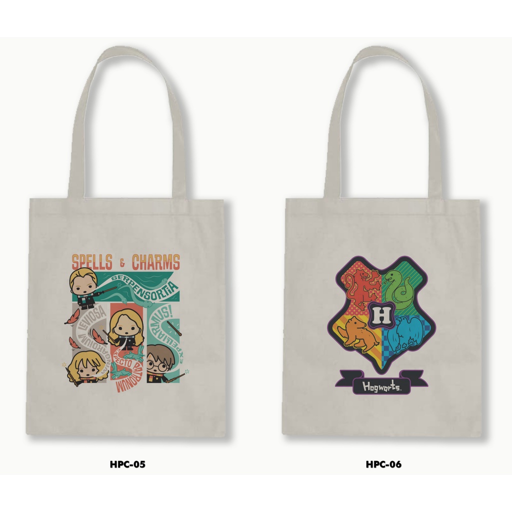 TOTE BAG BLACU -  HARRY POTTER CARTOON