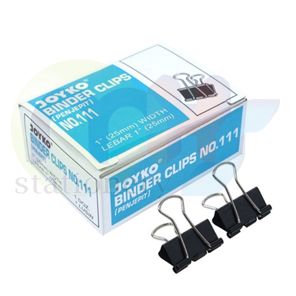 

Binder Clip / Klip / Penjepit Kertas Joyko 111 / 1 BOX 12 PCS