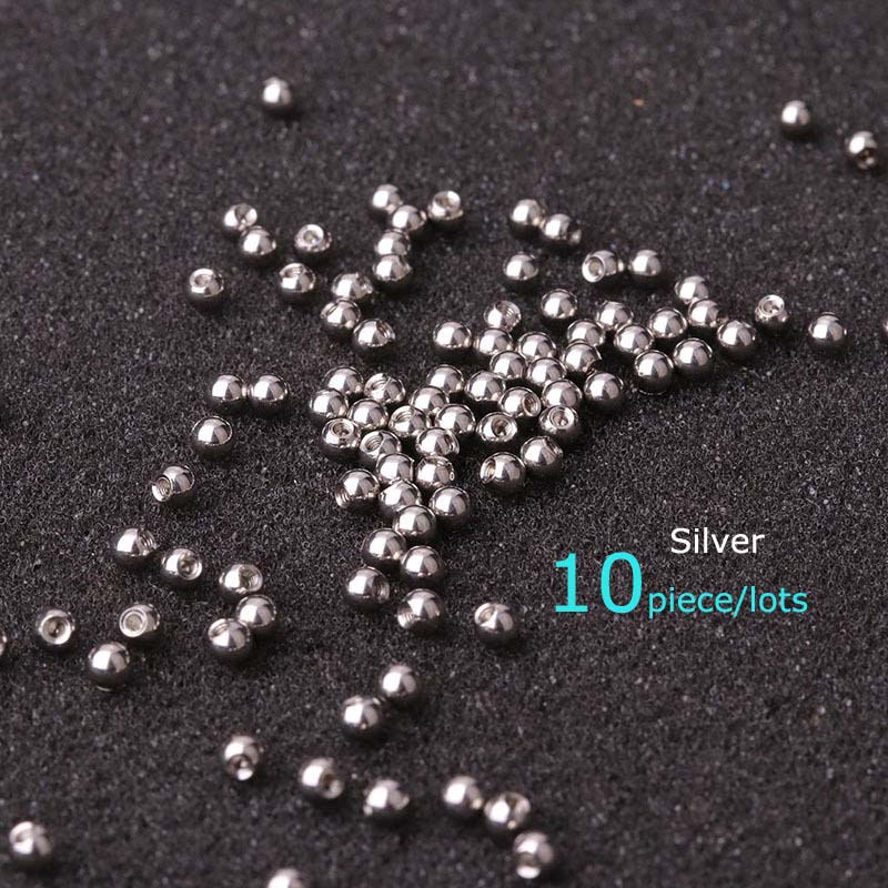 10pcs/lots Stainless Steel Screw Ball Bead For Ear Cartilage Helix Tragus Piercing DIY Accessories